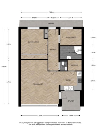 Floorplan - Raamstraat 79, 7411 CT Deventer